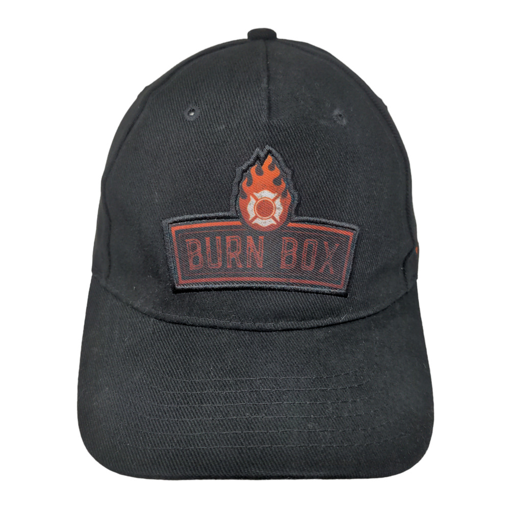 Burn Box Men's Double Snapback Hat Black OSFM 100% Cotton Embroidered Logo